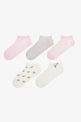 Floral Heart 5in1 White Pink Liner