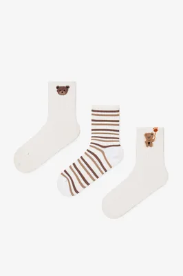 Bear Paw 3-Pack Socks PHGIYI6U25SK