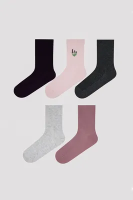 Floral 5 Purple-Pink Socks PHI5UKY223SK