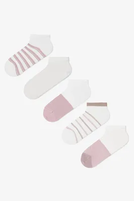 Stripe Jacquard Mix 5-Pack Socks PHO6KCMT25SK