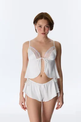 Broderie Satin Bralette PL4ZPHHR26IY