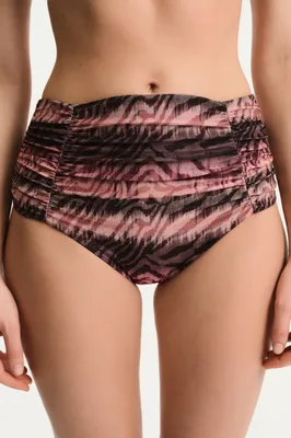 Cesira Pink Shirred Bikini Bottom PLBD0V4O26IY