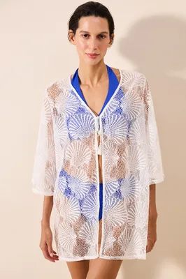 SHELL LACE KIMONO PLCD8L0524IY