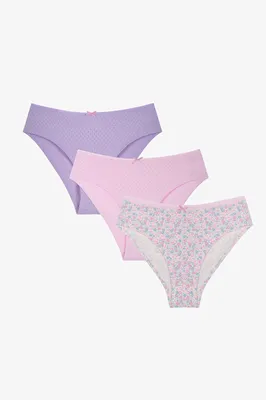 Funny Spirit 3-Piece Pointelle Hipster Set PLEXMIU626IY