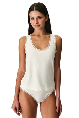 Lace Detail Tank Top PLQ1GHUG26IY