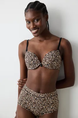 LEOPARD SUPER PUSH UP BRA PLTM61JM24SK