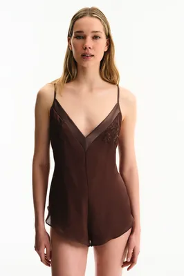 Satin Chiffon Teddy PLU31ZYJ26IY
