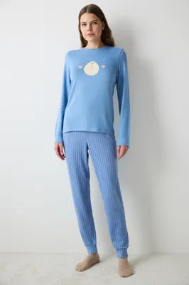 CUTE BEAR TERMAL PANT SET PN1I51GP24SK