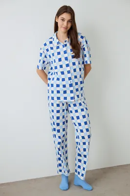 Rhea Gingham Short-Sleeve Shirt & Pants Set PN2JYQQY25SK