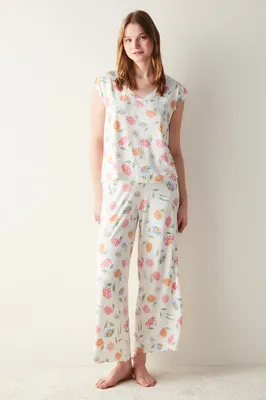 FLORA PRINTED SS T-SHIRT-300 PN63IL1O24IY