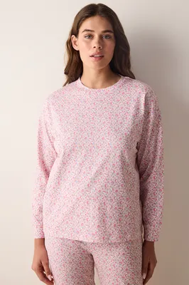 CUTE FLORAL LS PANT SET PN6N9TLK24SK