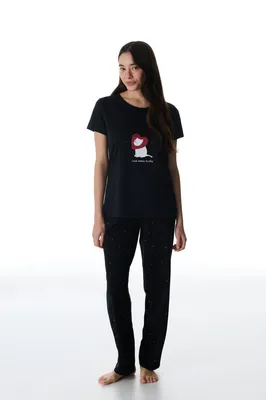 Meow-Tually Short Sleeve Pajama Set PN75EV9O26IY