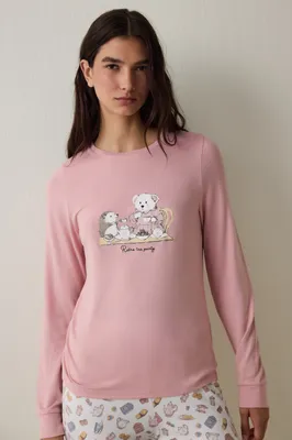 TEA PARTY LONG-SLEEVE T-SHIRT PN88T05625SK