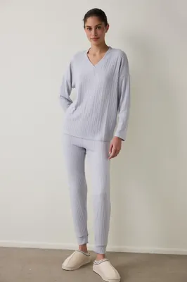 Cozy Grey Soft Shirt & Pant Set PN8P4NED25SK