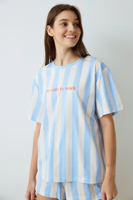 Cute to Work Shirt & Shorts Set PND4I89A25SK