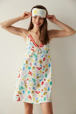 DAISY PRINTED NS DRESS-EC2 ECRU-XS