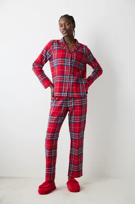 NY RED CHECKED LS G?MLEK SET PNHY6D7824SK