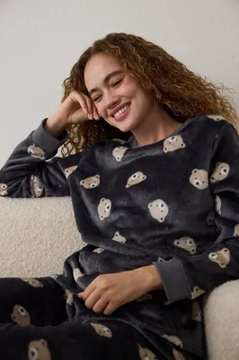 CUTE BEAR LONG-SLEEVE PANTS SET PNIVSLEY25SK