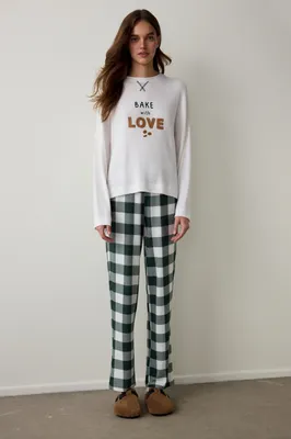 WITH LOVE GINGHAM PANTS PNL80DFE25SK