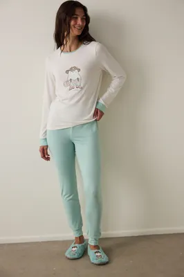 Sleep-In Long Sleeve Pants Set PNO3DYAV25SK