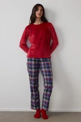 Comfy Time Red Shirt & Pant Set PNOQQLKJ25SK