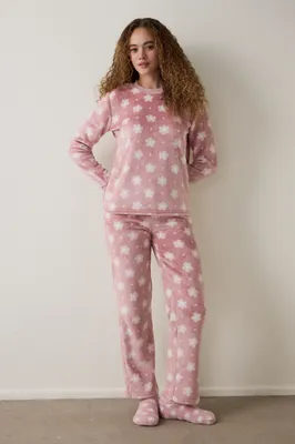 PRETTY DAISIES LONG-SLEEVE PANTS SET PNQNF9UO25SK