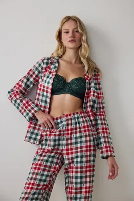 NY Gingham Shirt & Pant Set PNQR96ZY25SK