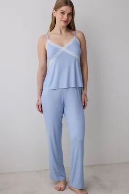 HAILEE BLUE RIB NS PANT SET PNYZKNU325IY