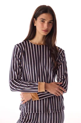 Colored Stripes Fuzzy Sweatshirt PNZ2C8TJ25SK